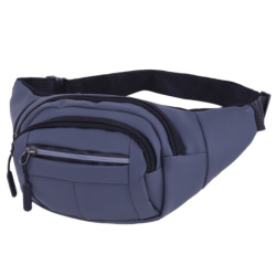 Сумка на пояс HEIKKI PROMPT (ХЕЙКИ), 2 отделения, регулируемый ремень, светоотражающие элементы, серая, 35х14х4см, 273925