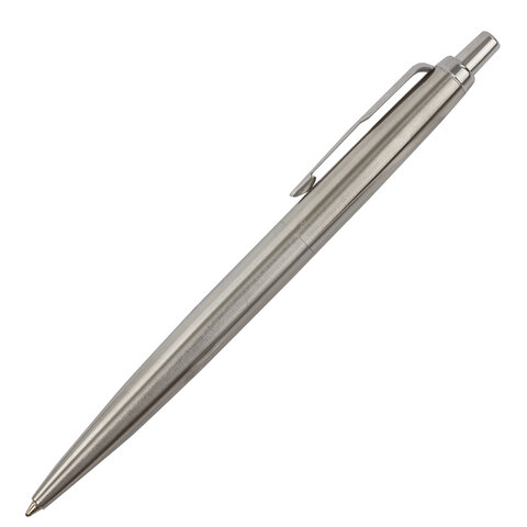 Ручка шариковая PARKER "Jotter XL Monochrome Stainless Steel CT", корпус серебристый, сталь, синяя, 2122756