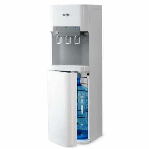 Кулер для воды VATTEN L07WK, напольный, НАГРЕВ/ОХЛАЖДЕНИЕ КОМПРЕССОРНОЕ, бутыль снизу, 3 крана, белый, УТ-00001652