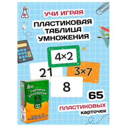 Пособия для детей "Таблица умножения", 65 карточек, 60х90 мм, ФИ, 98432842