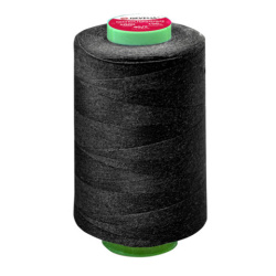 Нитки швейные 40/2 5000 ярд. (4572 м), 1 шт. черные, DEVELIA (Девелиа), 665621