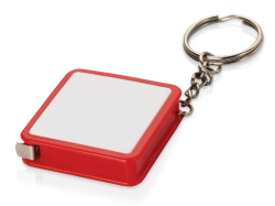 Брелок-рулетка «Ромб», 1м, Размер 1м, Цвет белый/красный