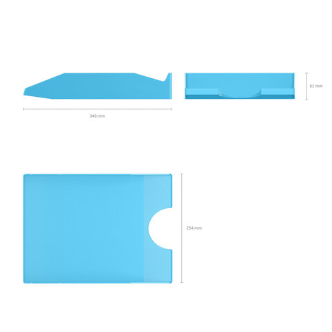 Лоток горизонтальный для бумаг ERICH KRAUSE "Office-Pastel" (346х254х61 мм), голубой, 55544