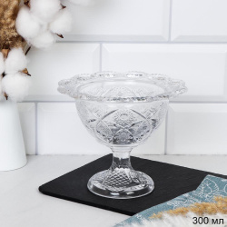 Ваза для сервировки на ножке Орнамент / 1188B /уп 6/36/ d-15,h-12,5см