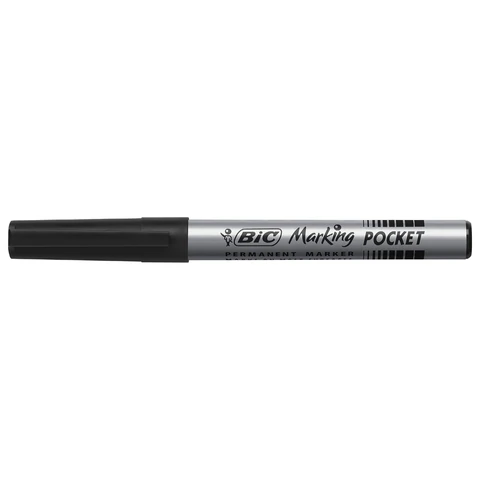 Маркер перманентный BIC "Marking Fine ECOlutions", ЧЕРНЫЙ, круглый наконечник 1,1 мм, 8209022
