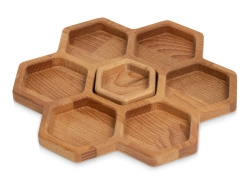 Менажница «Соты», Цвет натуральный коричневый