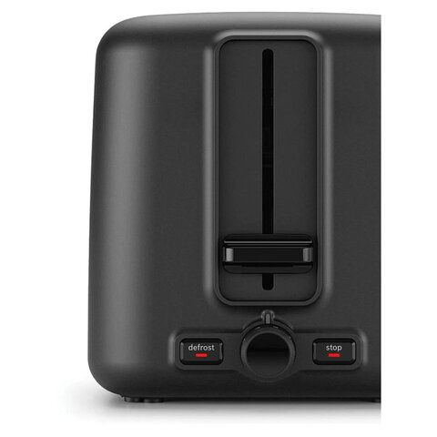 Тостер BOSCH TAT3P423, 970 Вт, 2 тоста, 5 режимов, металл, черный