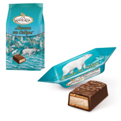 Конфеты глазированные ФАБРИКА ИМ. КРУПСКОЙ "Мишка на севере" с тертым миндалем, 200 г, 30573