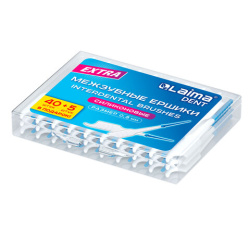 Межзубные ершики 0,8 мм силиконовые "40 + 5 шт. в подарок!", в боксе, для зубов и брекетов, LAIMA DENT, 609417