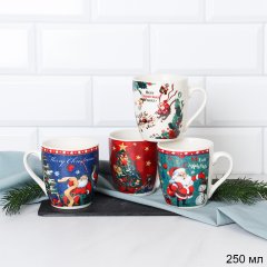 Кружка новогодняя 250 мл /X1188-3 /уп 12/96/