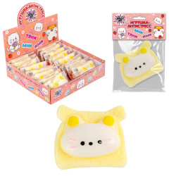 Игрушка-антистресс "КОТИК-ТОСТИК", 8х7 см, дисплей, JOLLY JOT (ДЖОЛЛИ ДЖОТ), 665784