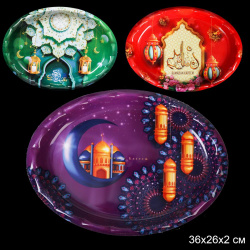 Поднос овальный 36x26 см / М3626 /уп 100/ мусульманский