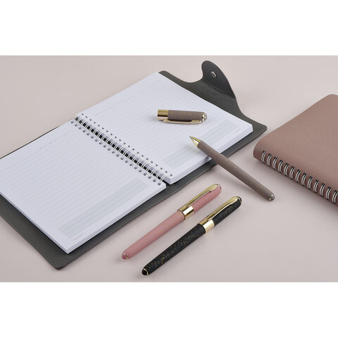 Ручка шариковая BRUNO VISCONTI MONACO SPACE, СИНЯЯ, розовый корпус с глиттером, линия 0,4 мм, 20-0125/53