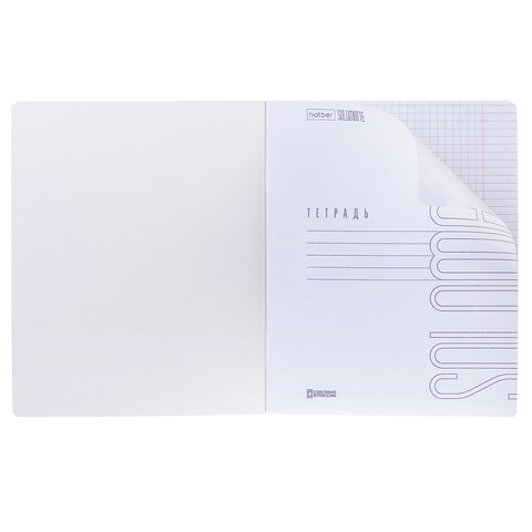 Тетрадь А5, 96 л., HATBER, скоба, клетка, soft-touch ламинация, тиснение КРОКО, "СОЛО_Тауповый", 096335, 96Т5лтВ1