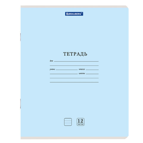 Тетради ДЭК 12 л. КОМПЛЕКТ 20 шт. BRAUBERG "КЛАССИКА NEW", линия, обложка картон, АССОРТИ (5 видов), 880052