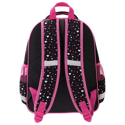 Рюкзак ПИФАГОР SCHOOL, 1 отделение, 3 кармана, "Tic-tac-love", 38x28х14 см, 274438