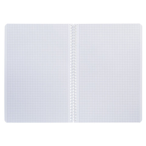 Тетрадь А4 80 л,. HATBER, гребень, клетка, Soft-touch ламинация, "Mist" (микс в спайке), 090095, 80Т4лВ1гр