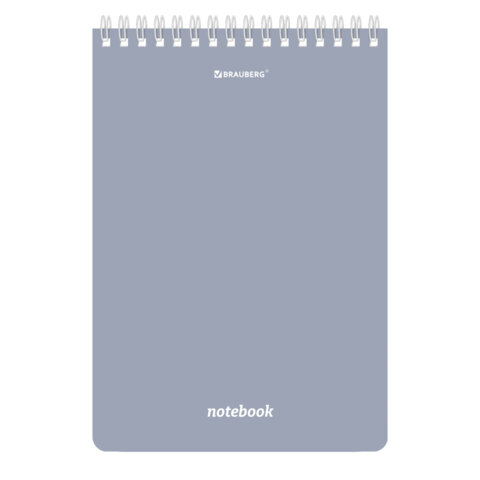 Блокнот А5 146х206мм, 80л, гребень, картон, клетка, BRAUBERG, КС МОРАНДИ, 118553