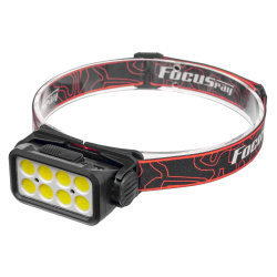 Фонарь налобный FOCUSray 1301  8 диодов 3W COB,акку 18650 1200 мАН,3,7V встроенный,сенсор,индикатор заряда 1/180, шт