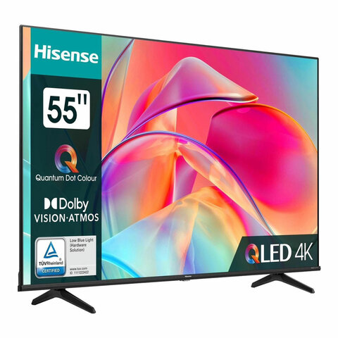 Телевизор HISENSE 55E7KQ, 55" (139 см), 3840x2160, 4K, 16:9, Vidaa, Wi-Fi, черный