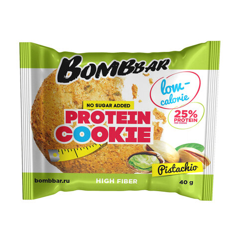 Печенье BOMBBAR "Фисташка" без сахара 40 г, шоу-бокс, ББР76