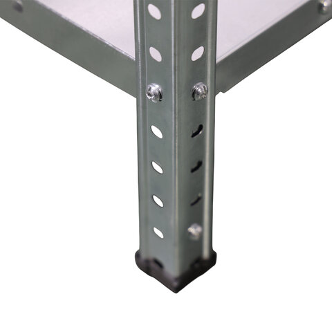 Стеллаж металл BOOMHOUSE (БУМХАУС) 1500x750x300 мм, 4 полки, нагрузка на стеллаж до 120 кг, серебристый, 291418