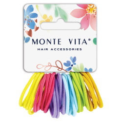 Резинки для волос НАБОР 30 шт., 0,3х9 см, разные цвета, MONTE VITA, 457041