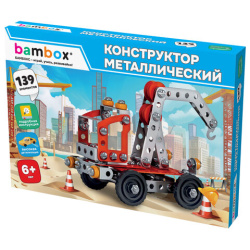 Конструктор металлический "Кран", цветной, с подвижными деталями, 139 элементов, BAMBOX, 667032