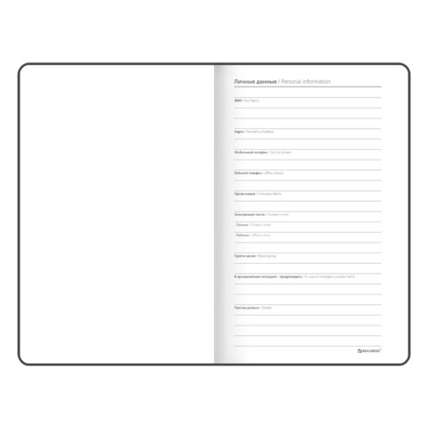 Блокнот А5 138x213 мм, BRAUBERG "Basic", под кожу, 80 л., клетка, красный, 116228