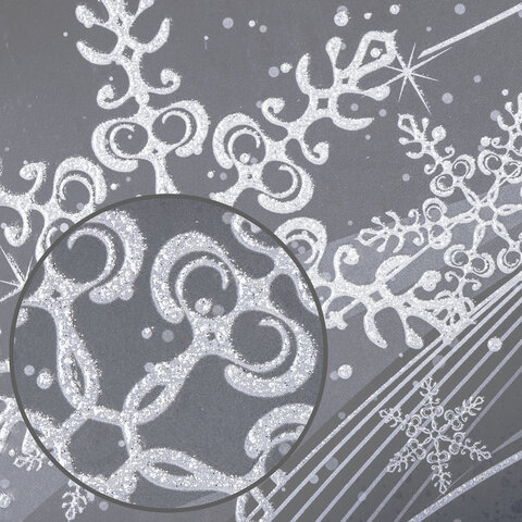 Украшение для окон и стекла ЗОЛОТАЯ СКАЗКА "Зимние узоры 4", 30х38 см, ПВХ, 591246