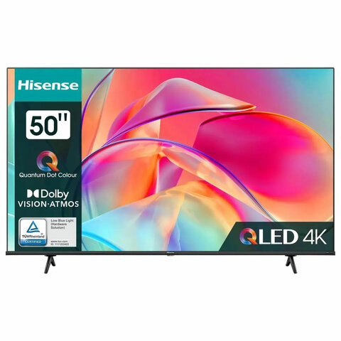 Телевизор HISENSE 50E7KQ, 50" (127 см), 3840 x 2160, 4K, 16:9, Vidaa, Wi-Fi, черный