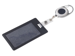 Чехол для пропуска с ретрактором «Favor», Цвет черный