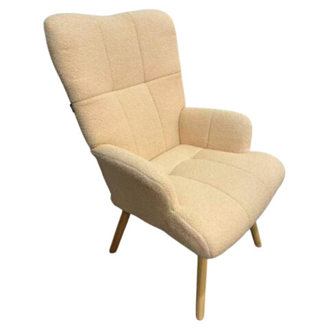 Кресло BRABIX Soft LC-305, фактурная ткань букле (экомех), кремовое, 533146