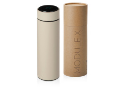 Вакуумный термос «Module X» с индикатором температуры и медной изоляцией, 500 мл, Цвет бежевый