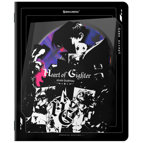 Тетради ДЭК А5 48 л. КОМПЛЕКТ 5 шт. BRAUBERG, скоба, клетка, глянцевый лак, "GAMES", 404933