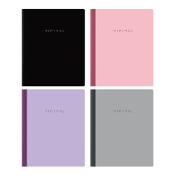 Тетрадь А5 96 л. BRAUBERG, на сшивке с корешком, клетка, обложка картон, "Minimal", 405287