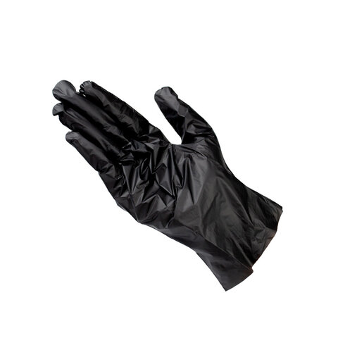 Перчатки одноразовые, эластомер TPE, КОМПЛЕКТ 50 пар, индивидуальная упаковка, размер L, черные, ELEGREEN, ГППVТЭлЧ-L ИНД1