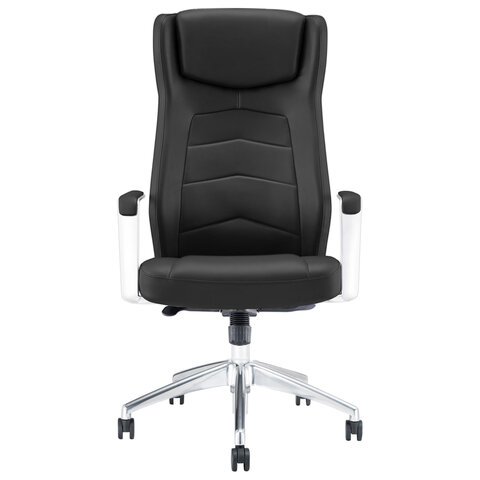 Кресло BRABIX PREMIUM ''Viking EX-759'', синхромеханизм, алюминий, натуральная кожа, черное, 532933