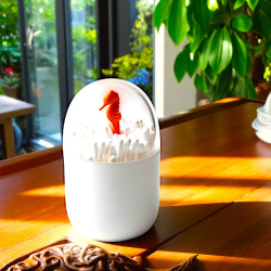 Контейнер с крышкой для ватных палочек Seahorse из переработанного пластика