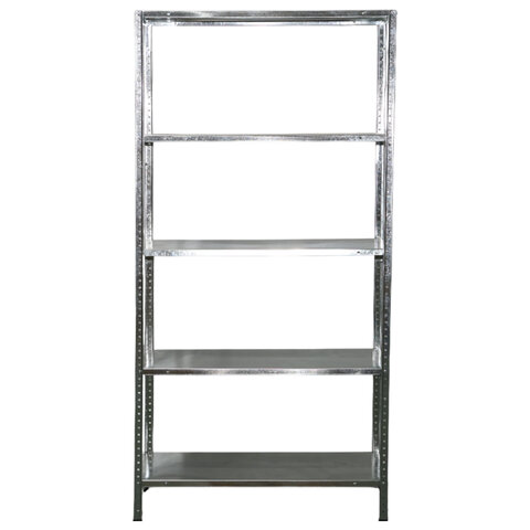 Стеллаж металл BOOMHOUSE (БУМХАУС) в1800*ш900*г400мм, 5 полок, нагрузка на стеллаж до 150 кг, серебристый, 291421
