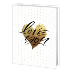 Фотоальбом с заметками BRAUBERG "Love you" на 200 фото размером 10х15 см, твердая обложка с тиснением фольгой, подарочный бокс, 391430
