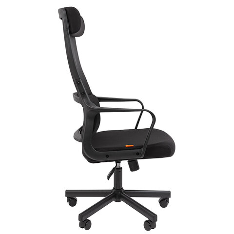 Кресло офисное Chairman CH 590, сетка/ткань, черное, 7134733