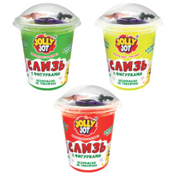 Слайм, слизь с фигурками, насекомые, 200 г, НАБОР 3 шт., JOLLY JOT, 666665