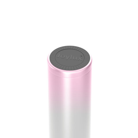 Термокружка 420 мл JOYLUX (ДЖОЙЛЮКС) ULTRA GRADIENT, нержавеющая сталь SUS304, белый/розовый, 700276