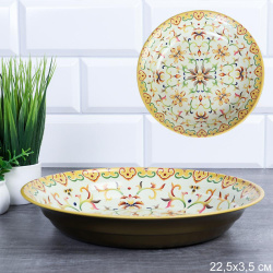 Блюдо 22 см металл / HD-843 /уп 350/ ПРОМО АКЦИЯ