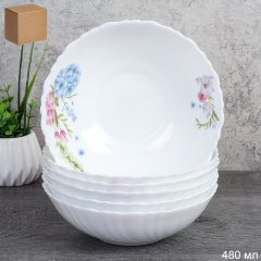 Набор суповых тарелок 6 штук 480 мл 155 мм / TW-60 (7365) /уп 12/ Гортензия