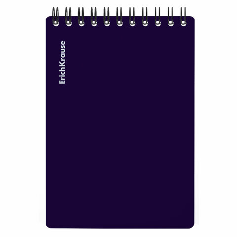 Блокнот МАЛЫЙ ФОРМАТ А6, 102х146 мм, 80 л., спираль, пластик, клетка, ERICH KRAUSE, "Reef", 63649