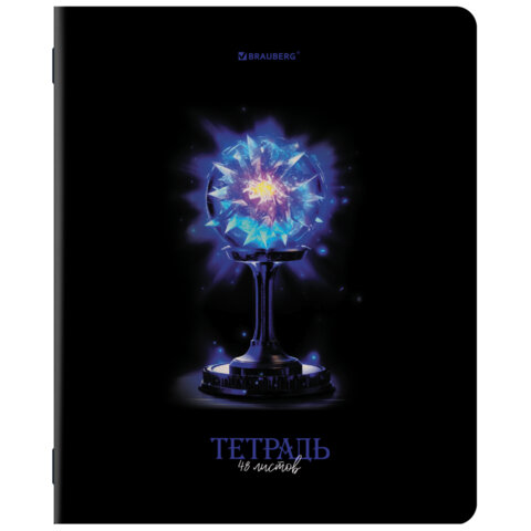 Тетради ДЭК А5 48 л. КОМПЛЕКТ 5 шт. BRAUBERG, скоба, клетка, глянцевый лак, "SHADE", 404936