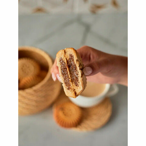 Печенье песочное "Солнышко" с начинкой из финика и изюма, БЕЗ САХАРА, 700 г