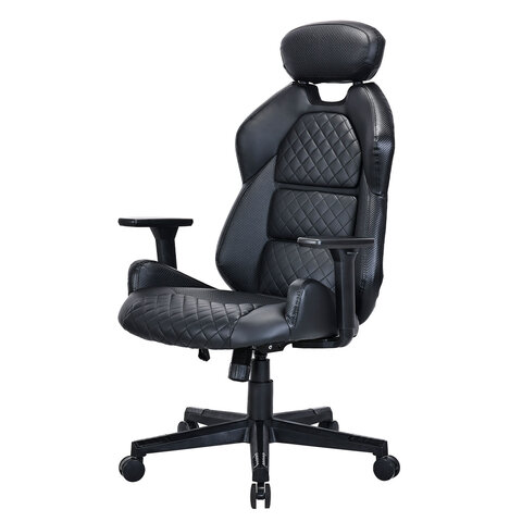 Кресло BRABIX PREMIUM "Tokyo EX-595", регулируемый подголовник, рециклированная кожа, черное, 532975